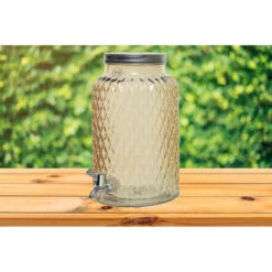 Decoris 2x Drankdispenser/limonadetap Met Kraantje - Glas - 5,5L - Oranje - Drankdispensers -Keukendrank Winkel 3950616 9c601406