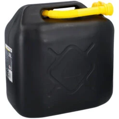 Dunlop Jerrycan 20 Liter - Benzine En Water - UN-Gecertificeerd - Incl. Trechter/Benzineslang - Zwart/Geel