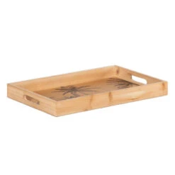Snackdienblad 45 X 31 X 5 Cm Natuurlijk Hout Rotan 3 Onderdelen Palmboom -Keukendrank Winkel 3977758 4ed79b0b