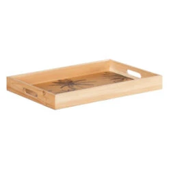 Snackdienblad 45 X 31 X 5 Cm Natuurlijk Hout Rotan 3 Onderdelen Palmboom -Keukendrank Winkel 3977758 b91b6fe2
