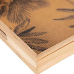 Snackdienblad 45 X 31 X 5 Cm Natuurlijk Hout Rotan 3 Onderdelen Palmboom -Keukendrank Winkel 3977758 fbac42c6