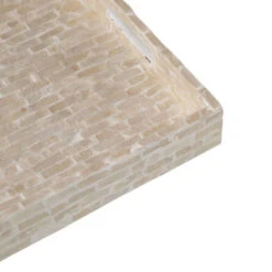 Snackdienblad 50 X 33 X 5 Cm Wit Parelmoer (2 Stuks) -Keukendrank Winkel 3977813 d275b3ac