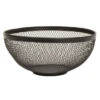 Bellatio Design - Metalen Draadmand Fruitschaal - Zwart - Rond - 26 X 12 Cm - Fruitschalen