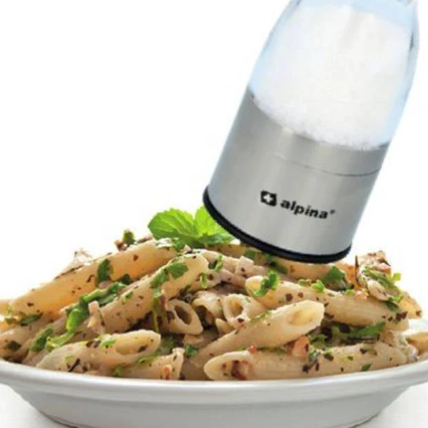 Alpina Zout En Pepermolen - 2-in-1 Molen - Ø 6 X 22 CM - Glas/ RVS 4 Alpina Zout En Pepermolen - 2-in-1 Molen - Ø 6 X 22 CM - Glas/ RVS - Afbeelding 2