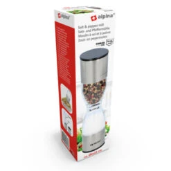 Alpina Zout En Pepermolen - 2-in-1 Molen - Ø 6 X 22 CM - Glas/ RVS 7 Alpina Zout En Pepermolen - 2-in-1 Molen - Ø 6 X 22 CM - Glas/ RVS -Keukendrank Winkel 3985081 9104d838